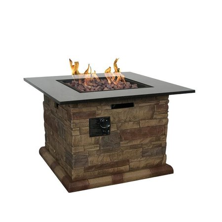 SEASONAL TRENDS Morgan Hill Fire Table, 3412 in W, Square Table 52075